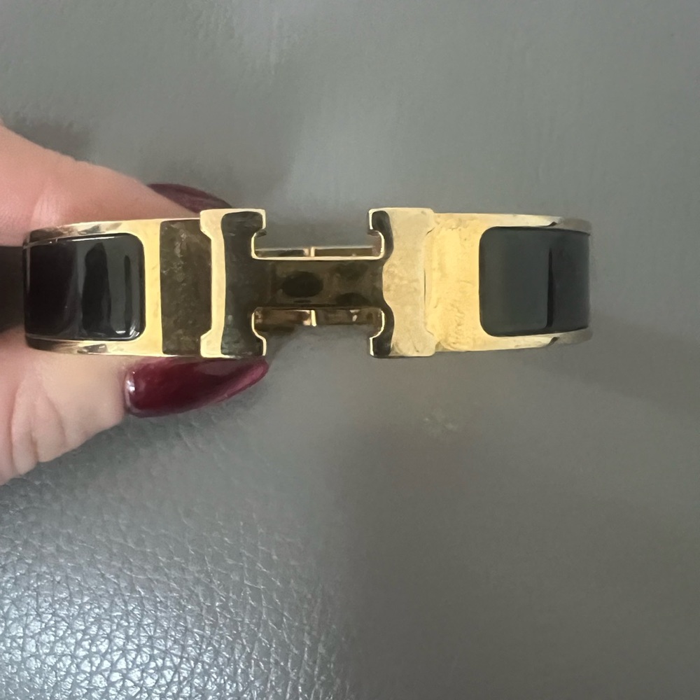 H clasp bangle bracelet